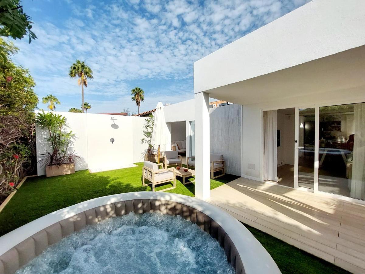 Bungalow De Diseno Hidromasajes Terraza Y Piscina. San Bartolomé Luaran gambar